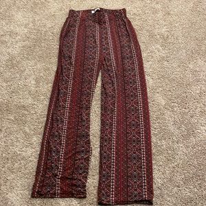 Flare straight leg pants w/ pockets